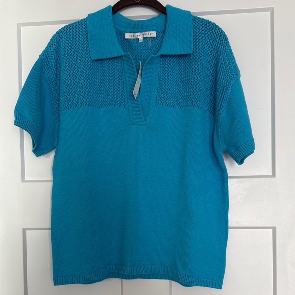 English Factory Turquoise Knit Top!  NWT